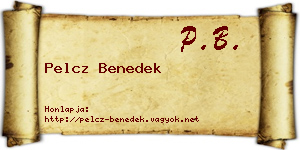 Pelcz Benedek névjegykártya