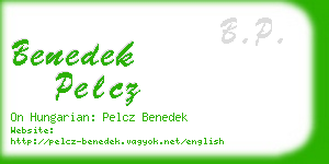 benedek pelcz business card